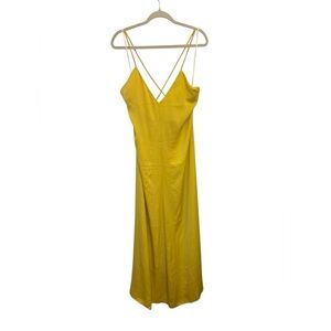 Fashion Nova Vibrant Yellow Backless Dress